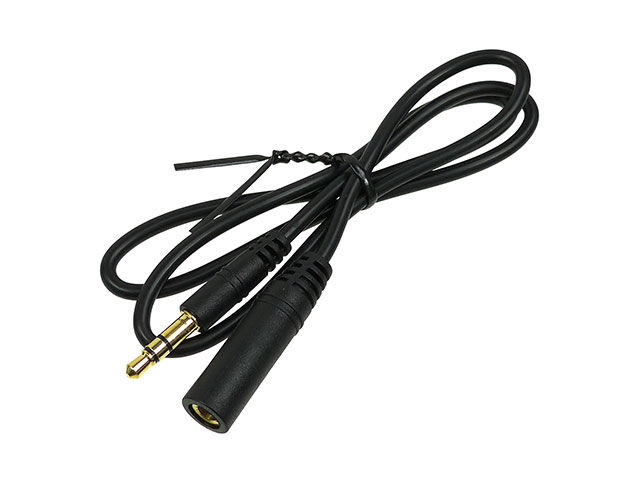 3.5mmステレオミニプラグ オーディオ延長ケーブル 金メッキ スリム 0.5m