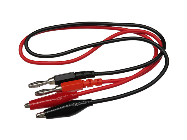 バナナプラグ付きコード（バナナプラグ⇔ミノムシクリップ）