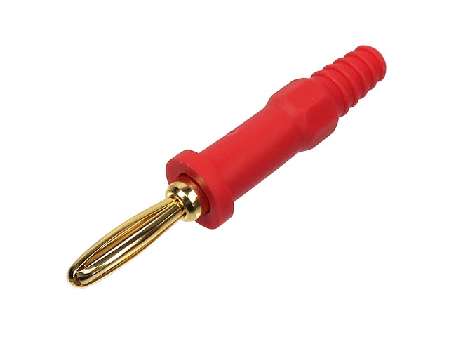 金メッキバナナプラグ 赤 P-416-5