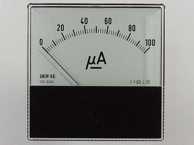 アナログパネルメーター DC100μA