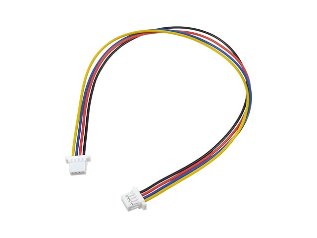 コネクター付き4Pケーブル 黒赤青黄 両端コネクター