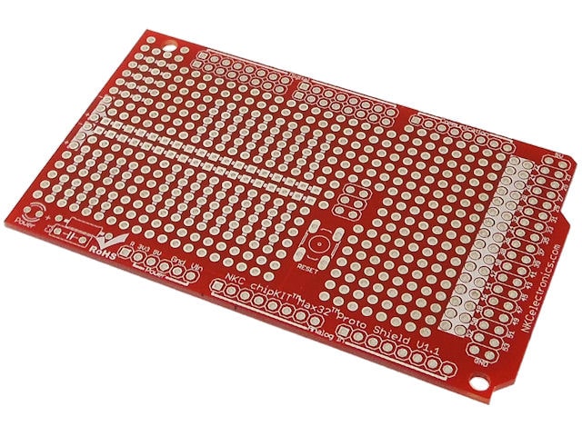 chipKIT Max32用ユニバーサルプロトシールド基板