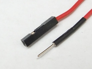 ブレッドボード・ジャンパーワイヤ(オス-メス) 15cm 赤
