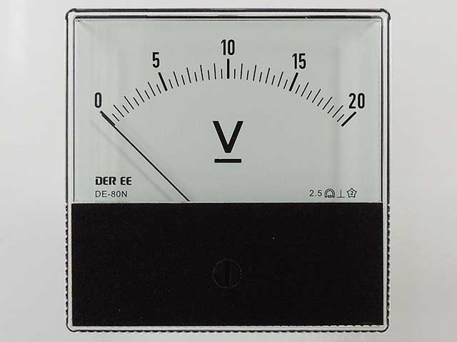 アナログパネルメーター DC20V