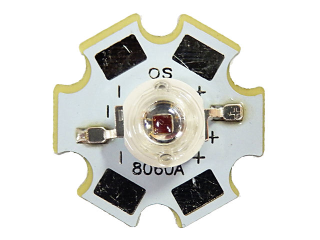 放熱基板付3W赤色パワーLED 625nm OSR5XNE3C1S
