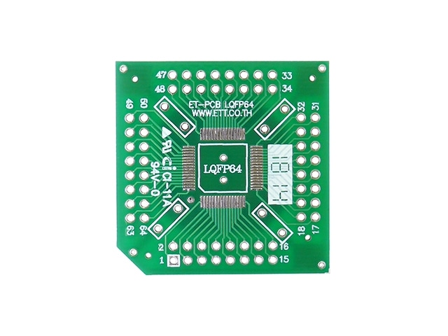 LQFP64ピン(0.5mm)変換基板