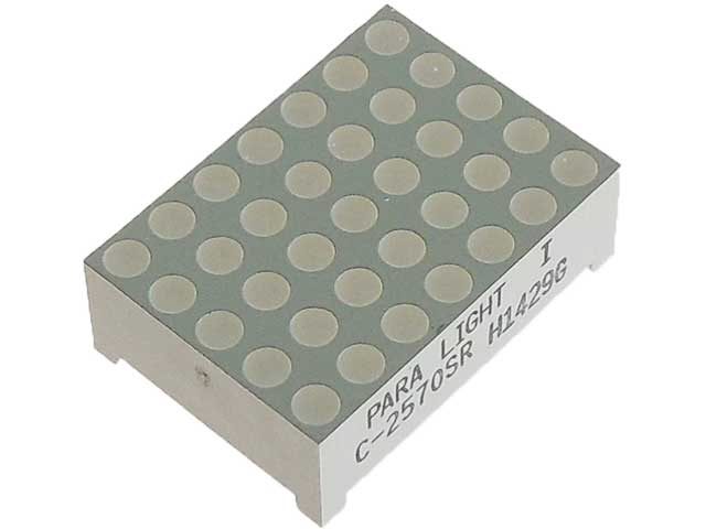 赤色ドットマトリクスLED 5x7ドット C-2570SR