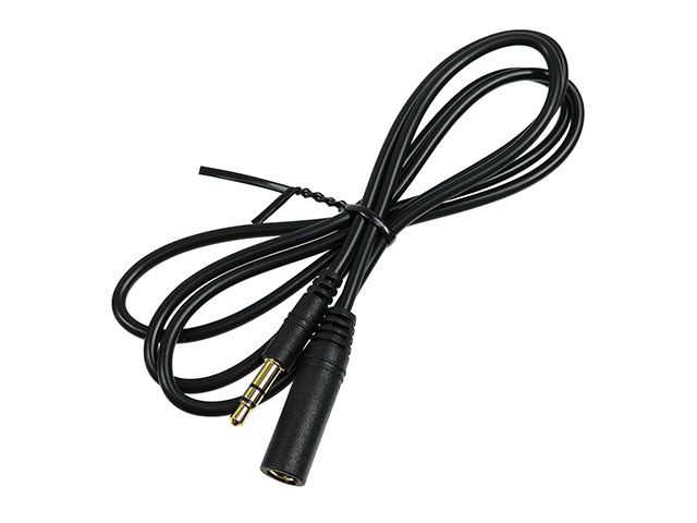 3.5mmステレオミニプラグ オーディオ延長ケーブル 金メッキ スリム 0.9m