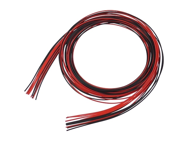 耐熱電子ワイヤー 1m×赤黒2色計10本 導体外径0.36mm(AWG28相当)