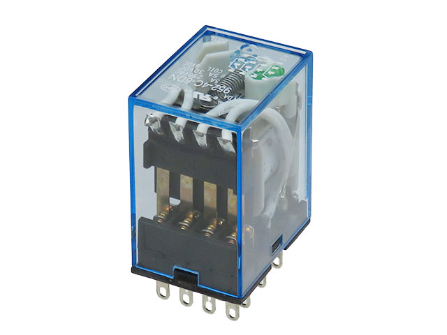 6V 4回路C接点 リレー 952-4C-6DN LEDインジケーター付