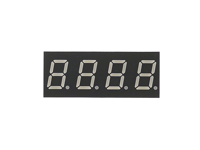 4桁7セグメントLED表示器 赤色 アノードコモン A4N4SR-NW B/W