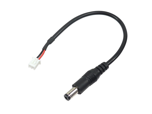 2.1mm標準DCプラグ - XHコネクター変換ケーブル 15cm