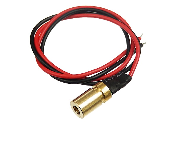 赤色ドットレーザーモジュール 6mm×17.5mm 1mW 超小型 スポット調整可