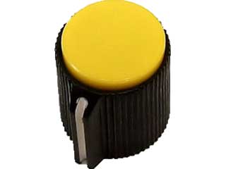 カラーつまみ(ノブ) 13mm(黄)