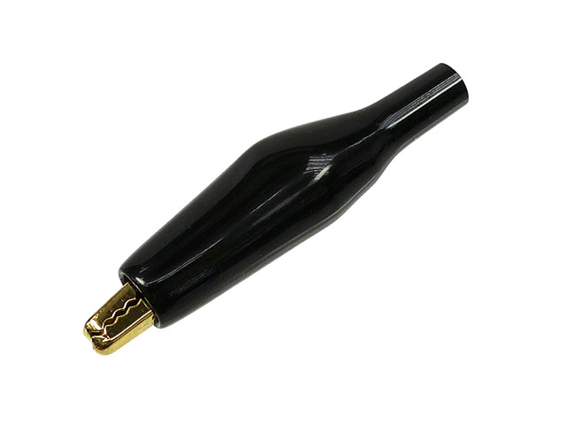 シールドクリップ 金メッキ 黒色 中