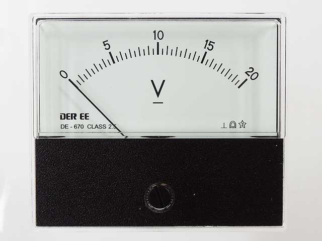 アナログパネルメーター DC20V