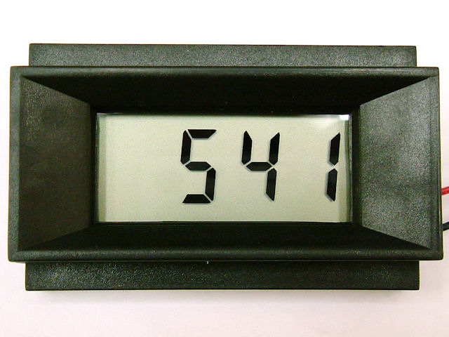 LCDデジタルパネルメーター 3・1/2桁 1999表示 ブラック PM-128