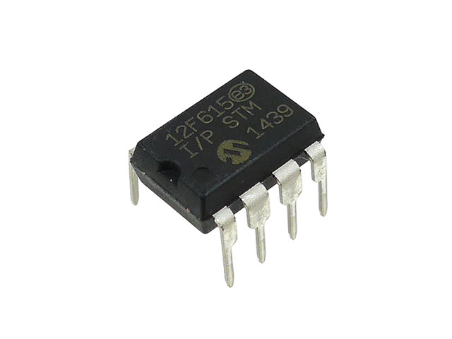 PICマイコン PIC12F615-I/P スルーホール実装