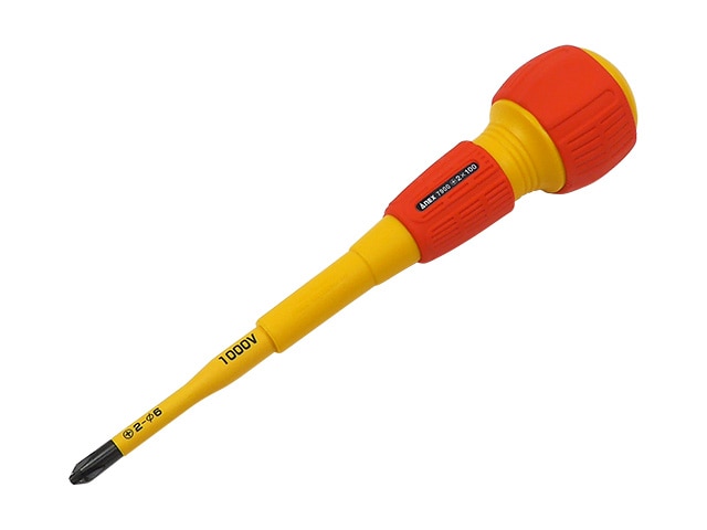 スリム絶縁ドライバー +2×100 No.7900