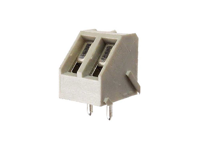 ターミナルブロック 2P グレー 斜め配線