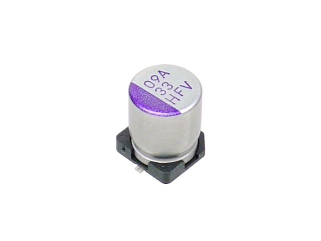 ハイブリッド導電性高分子アルミ固体電解コンデンサー 33μF 50V 125℃