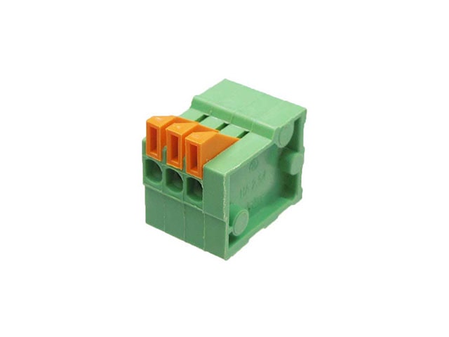 ターミナルブロック 2.54mm 3P 緑 横