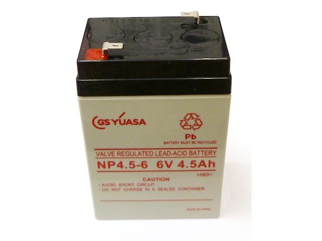完全密封型鉛蓄電池 6V4.5Ah GSユアサ