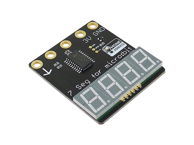 Monk Makes micro:bit用 4桁7セグメントLEDボード