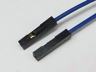 ブレッドボード・ジャンパー延長ワイヤ(メス-メス) 15cm青