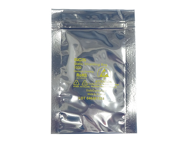 帯電防止チャック袋 76mm×127mm アルミ蒸着フィルム