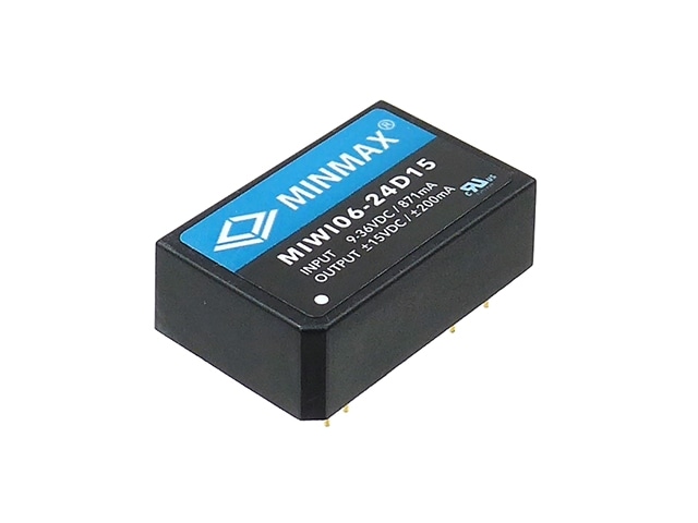 6W級 絶縁型 DCDCコンバーター ±15V 200mA MIWI06-24D15