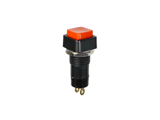 パネル用押しボタンスイッチ 角型 赤 モーメンタリー