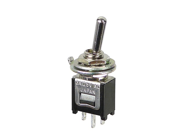 3Pトグルスイッチ 1回路2接点 パネル取付用