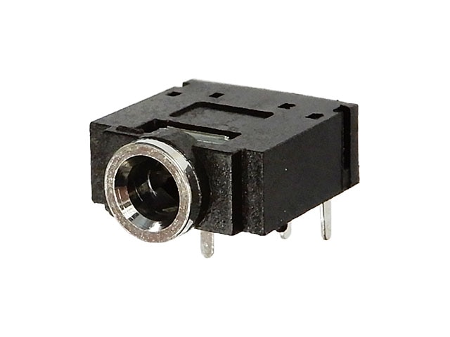 基板取付用3.5mmステレオミニジャック スイッチ付 MJ-495