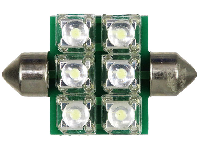 白色LEDルームランプ 37mm LEDx6