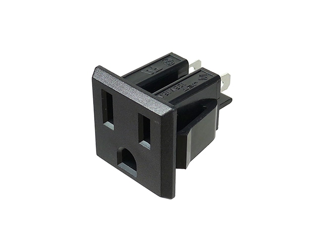 パネルマウント用ACアウトレット AC-G07FB18