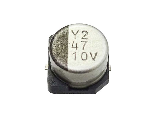 チップアルミ電解コンデンサー 47μF10V105℃ ニチコンZS