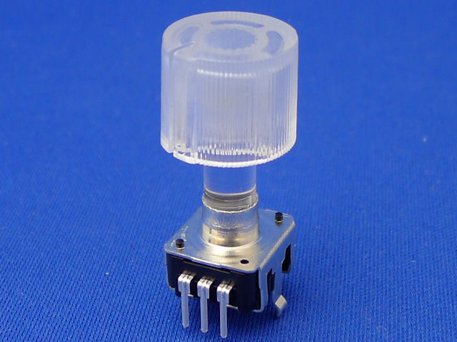 LED付ロータリーエンコーダー（赤色LED、ツマミ付）