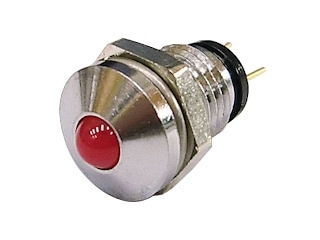 ブラケット付き赤色LED (凸レンズタイプ)