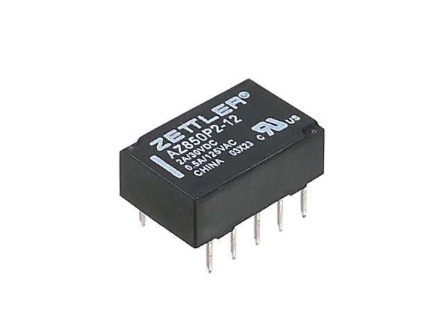 ラッチリレー DC12V 2回路C接点 2巻線 AZ850P2-12