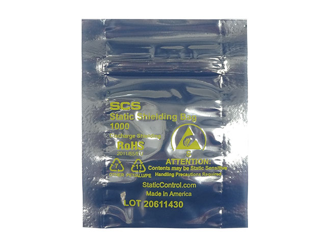 帯電防止チャック袋 51mm×76mm アルミ蒸着フィルム