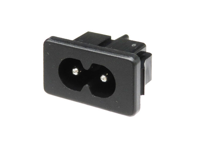 パネルマウント用ACコネクター(メガネACインレット) AC-M01SB02