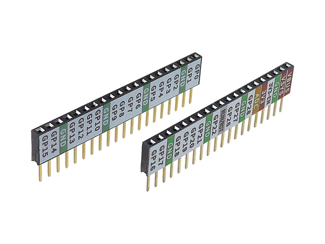 Raspberry Pi Pico用ピンソケット 20P リード長6.1mm 左右セット