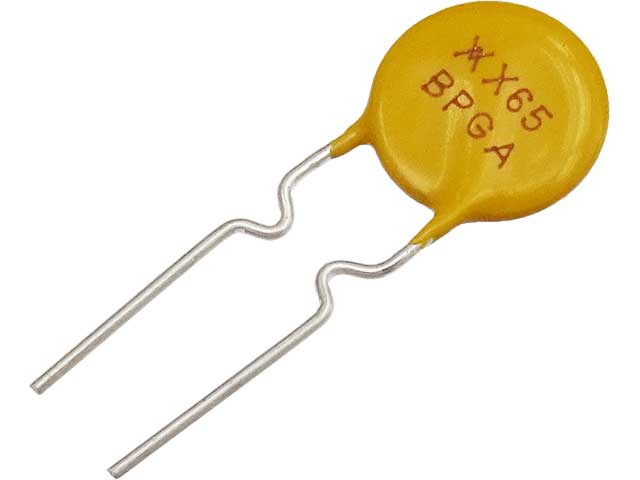 ポリスイッチ RXEF065 0.65A (トリップ電流: 1.3A, 耐圧: 72V)