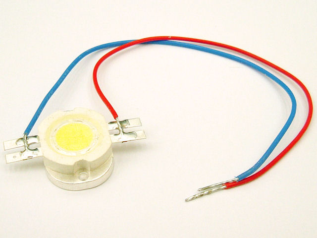 5W 白色パワーLED (ワイヤ付き)