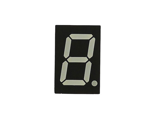 青色7セグメントLED表示器 アノードコモン 470nm