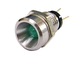 ブラケット付きLED（緑色、凹型）