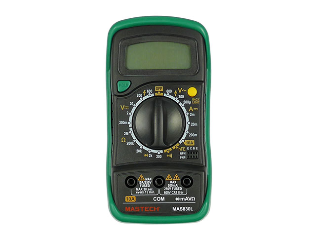 デジタルテスター（hFE測定機能付き、マニュアルレンジ）