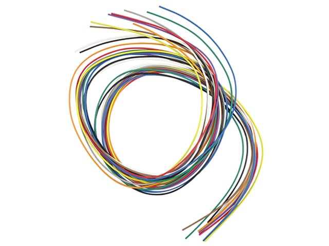 耐熱電子ワイヤー 1m×10色 導体外径0.75mm(AWG22相当)