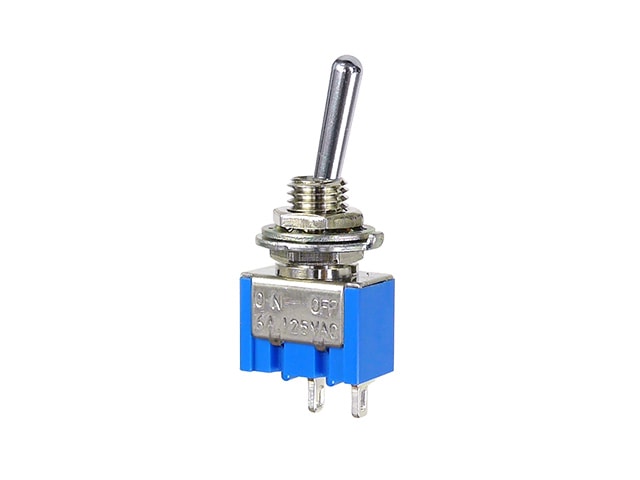 2Pトグルスイッチ 1回路1接点 パネル取付用